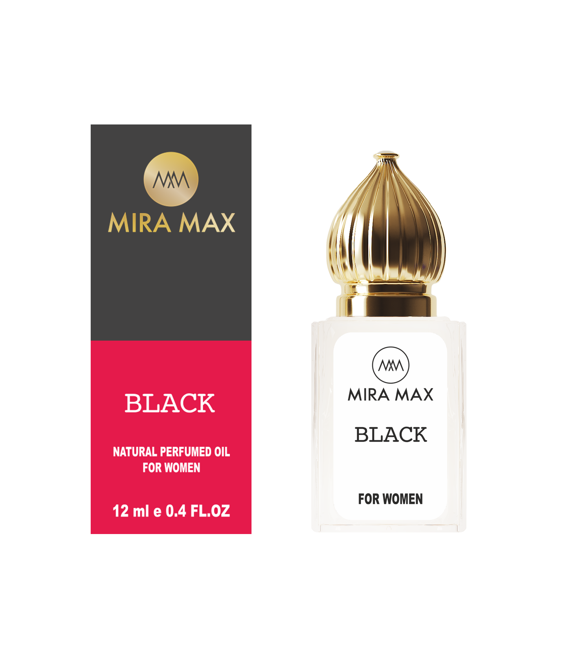 Парфюмированное масло для женщин Mira Max BLACK, 12 мл