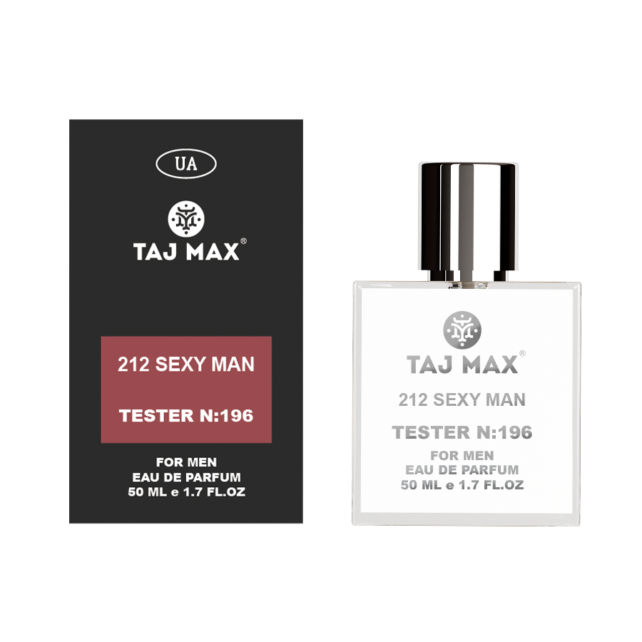 Вода парфумерна TAJ MAX 50 ml "Тестер 196" 212 SEXY MAN