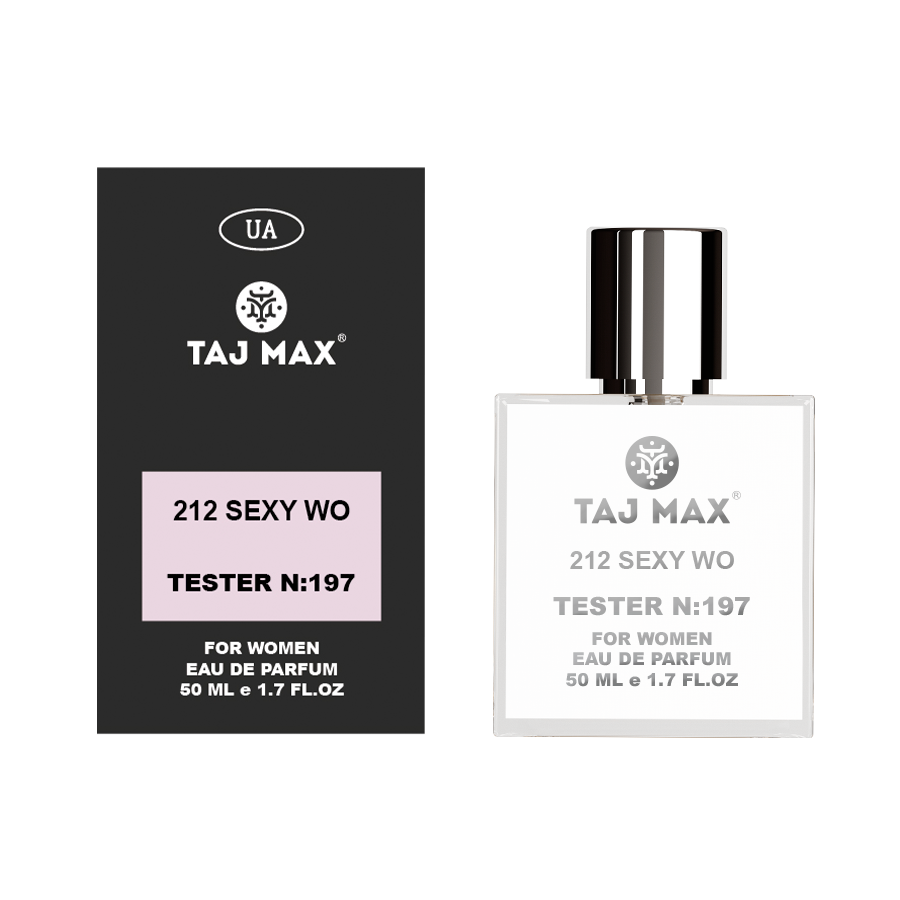Вода парфумерна TAJ MAX 50 ml "Тестер 197" 212 SEXY WO